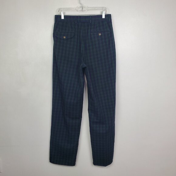 Tommy Hilfiger Vintage Preppy Plaid Pleated Front Men's Dress Pants NEW 32/35 - Picture 4 of 10